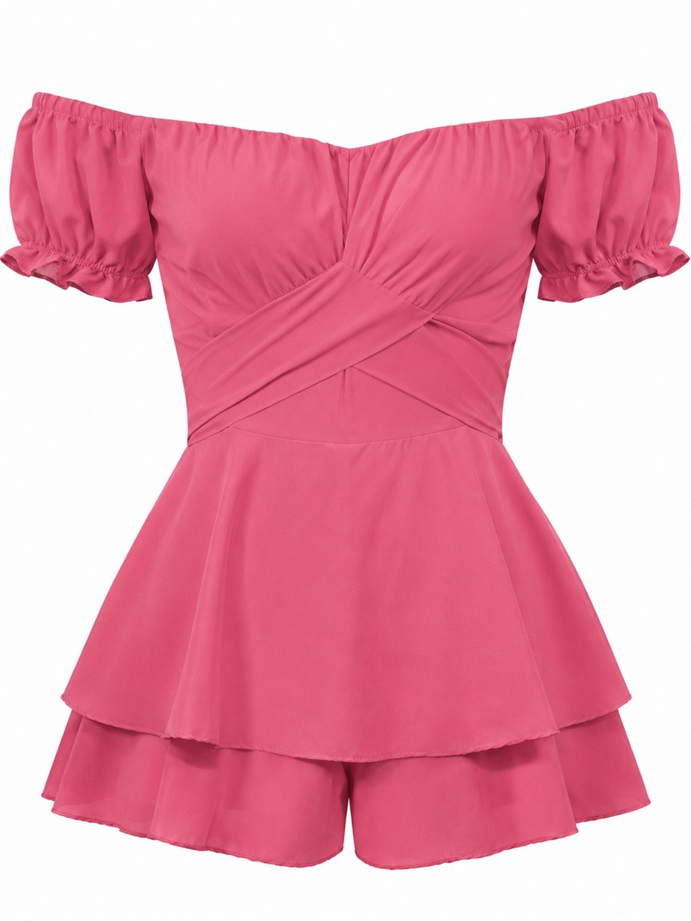 Fixmatti Pink Off Shoulder Romper Dress Size Medium M